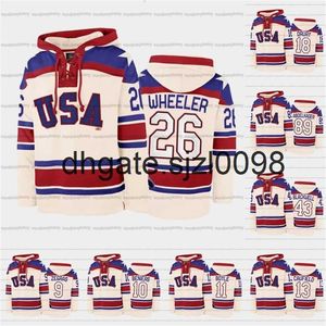 SJSJ98 USA Hockey Team Lace-Up Relate Jersey Custom 9 Trevor Zegras 26 Blake Wheeler 18 Jack Drury 43 Colin Blackwell 11 Brian Boyle 12 Alex