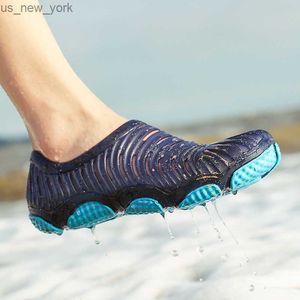 PVC Summer Mens Water Sport Walking Swimming Sneakers Mans Hole Beach Sandals Man Flat Footwear Outdoor Daily Casual Shoes L230518