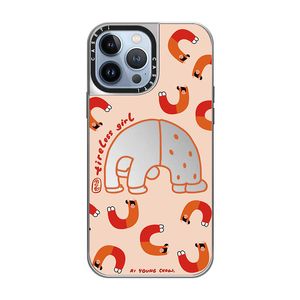 Artista co marca meninas adequado para iphone 14pro apple 13pro max caso de telefone 12 espelho galvanizado