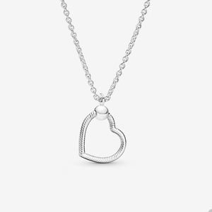 Love Heart Pendant Necklace for Pandora Authentic Sterling Silver Wedding Jewelry designer Necklaces For Women Girlfriend Gift Charm necklace with Original Box