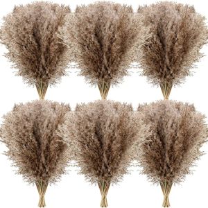 60cm Pampas Grass Bouquet Dried Flower Wedding Use Christmas Decor Artificial Flowers Fall Decoration