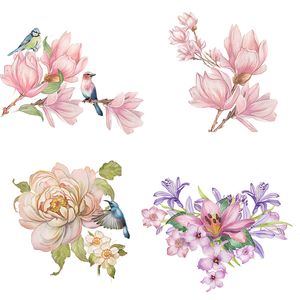 Three Ratels QC393 Hand painted art flowers wall stickers for kids Bedroom decoration Decal