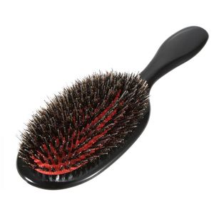 Oval Boar Brestle Nylon Hair Comb Mini Abs Handle Antistatic Hair Scalp Massage Comb Hairbrush Salon Hair Brush Styling Tool3906228