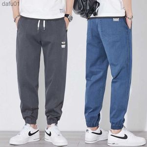 2023 Calça Masculina Jogger Primavera Verão Nova Moda Lazer Bound Feet Calça de Moletom Coreano Casual Calça Cargo com Cordão L230520