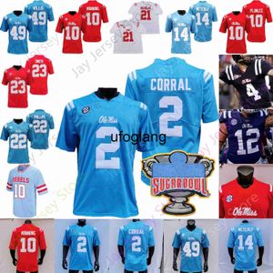 coe1 Camisa de futebol Ole Miss Rebels NCAA College Eli Manning DK Metcalf Jaxson Dart Zach Evans Quinshon Judkins Ulysses Bentley IV Coleman Corral Brown Johnson Rees