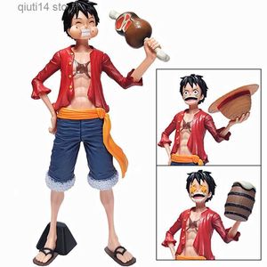 Anime Manga 28cm Anime Uma Peça Estatueta Luffy Estátua de PVC Figura de Ação Macaco D Luffy Cabeças Intercambiáveis Modelo Brinquedo Para Crianças Presente T230606