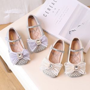 First Walkers Spring Autumn Girls Boat Shoes Big Mary Jane Shoes for Kids Princess Performance Shoes Baby Bling Party Dance 165A 230605