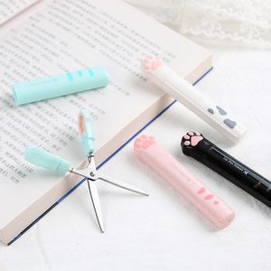 Utility Knife Cute Multifunctional Stainless Steel Hand Scissors Mini Portable Kawaii Cat Paw Art School Stationery Novelty 230606