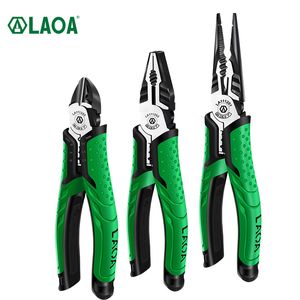 Tång laoa 7 tum multifunktion diagonal tång trådskärare lång näsa tång sidskär kabel sax elektriska professionella verktyg 230606