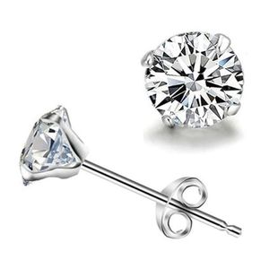 Stick Sterling Sier Diamond Earrings Women Zircon Stud Ear Rings Fashion Jewelry Gift Will and Sandy Drop Delivery DHET1