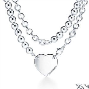 Anhänger Halsketten Esigner Neue Qualität 925 Sterling Silber Halskette Namensschild Schmuck Geschenk L221011 Drop Lieferung Anhänger Dhbcv