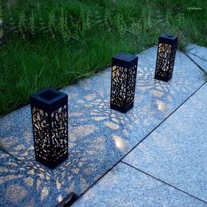 Lâmpada solar vintage oca luz de gramado ao ar livre à prova d'água para jardim pátio passarela villa bela iluminação