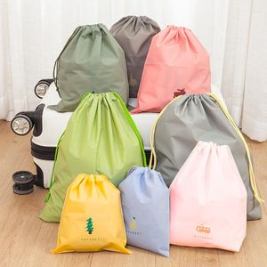 Bolsas de armazenamento Bolsa de viagem fofa para sapatos roupas portáteis Os organizadores de mala à prova d'água cosméticos de cordão plástico