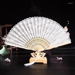Party Favor Bamboo White Black Fashion Vintage Spanish Lace Decoration Wedding Gift Hand Fan SN3452