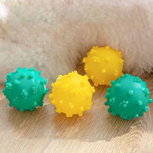 Funny Pet Dog Foot Print Ball Toy Colorful Sound Squeaky Toys for Dogs Cats Soft Chew Sound Interactive Puppy Ball Toy Wholesale