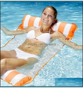 Floats Tubes Sports Outdoorsfashion Floating Water Hammock Lounge Chair Summer Float Swimming Pool Inflatable Bed Beach Playing 9259801