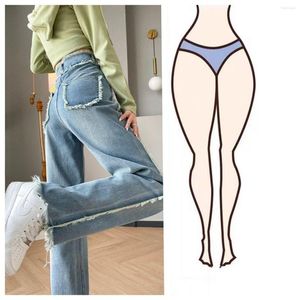 Women's Jeans Retro Light Blue High Waist Straight Women Vintage Classic Highstreet Full Length Denim Pants 2023 Trousers A210