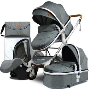 유모차# Sea High Landscape Baby Stroller 3 in 1stroller 접이식 출생 유모차 -양방향 아동 카트 보내기 가방 {category}