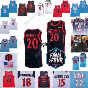 coe1 2023 Final Four 4 Trikot SDSU San Diego State Aztecs Basketball NCAA College Matt Bradley Darrion Trammell Leonard Lamont Butler Jaedon LeDee Parrish Johnson Fl