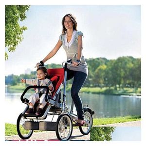 Strollers# Parentchild Tricycle Baby Carriage Carrier Stroller Versatile Folding Mother and Child Children Bicycle Drop Delivery Kid Dhhae{category}