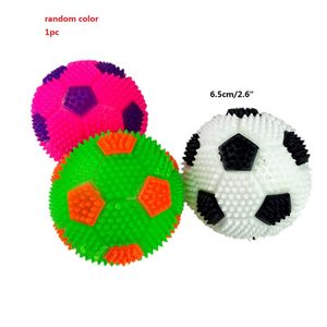 Squeak Light Soccer Ball Dog Toy Limpa os Dentes e Promove a Saúde Dentária e Gengival Seu Animal de Estimação Luz LED Piscando Som Bola Inflável