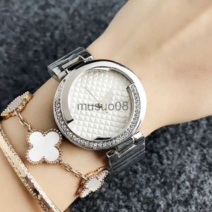 Andra klockor Brand Quartz Wrist Watch for Women Lady Girl Crystal Style Metal Steel Band Watches G31 J230606 J230606