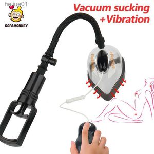Vakuum fitta pump vibrator för kvinnor vakuum klitoris sucker nippel förstora pump bröststimulering kvinna onani erotisk leksak l230518