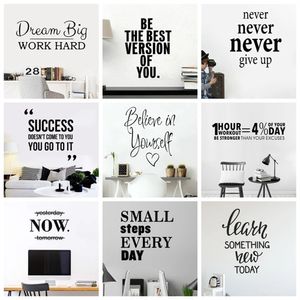 Frases Motivacionais Citações Frases Adesivos de Vinil para Casa Decoração para Escola Empresa Escritório Sala de Estudo Decoração Decalques de Parede