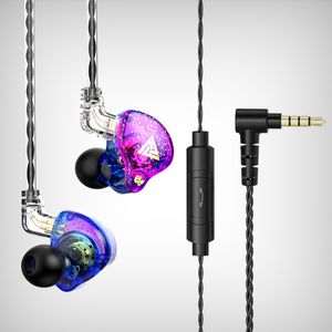 Qkz ak6 pro hörlurar hifi feber tung bas in-ear trådbundna hörlurar med mic