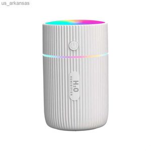 Luftfuktare Mini Ultrasonic USB Essential Oil Diffuser Car Purifier Home Aromatherapy Mist Maker med LED Colorful Night Lamp L230523