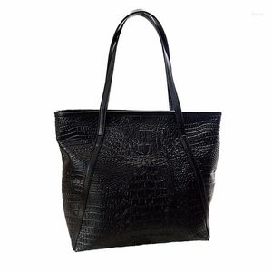 Вечерние сумки с большой способностью женщины крокодиловая сумка для плеча винтаж большой тота