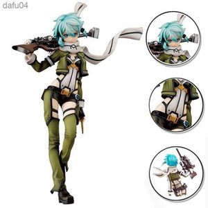 Аниме Призрачная тень играет Sinon Action Figure Art Arte Asuna Doll Pvc Pvc Sexy Girl Soldier Съемный модельный подарки Toy L230522