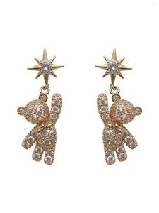 Party Favor YY Simple Stud Earrings Diamond Five-Pointed Star Cute Bear Ear Studs For Women