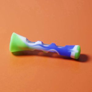 Nuova pelle colorata in silicone Tubi di vetro spesso Erba secca Tabacco Preroll Rullo Cono Portafiltro per sigari Portatile Rimovibile Facile da pulire Suggerimenti Boccaglio