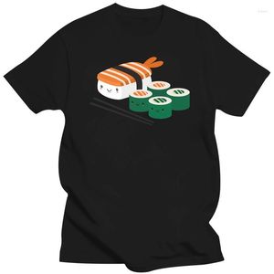 Men's T Shirts Cute Kawaii Sushi Tops Tees Men T-shirts Fitness Tight Tee Shirt Coming Black Clothes Crewneck Short Sleeve Cotton