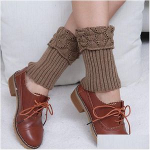 Socks Hosiery Knit Folded Loose Boot Stockings Leg Warmers Leggings Women Autumn Winter Warm Cuff Drop Delivery Apparel Underwear W Dhi8H