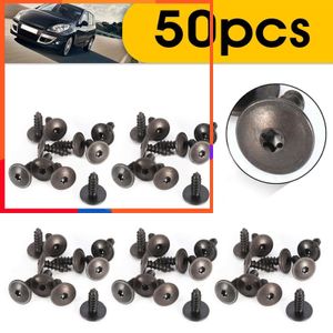 Nya 50/100 st/set 16x5mm klämmor Motorskyddsskruvar Undertrakt Splash Guard Wheel Arch Torx Fastener Clips Universal för VW för Audi