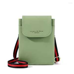 Plånböcker mode kvinnor pu läderväska för telefonflickor mynt handväska crossbody väskor hög kvalitet söt liten cell mobilpåse