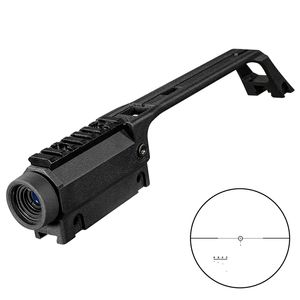 Fire Wolf Tactical Rifle Scope 3.5x20 G36 Långt räckvidd för MP5 Metal Sight Weaver Rail Scope Mount Base Handtag för jakt-svart