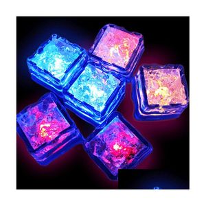 Decoração de festa mini romântico cubos luminosos led cubo de gelo artificial luz de flash festivo casamento natal decoração de casa drop delivery dhjpm