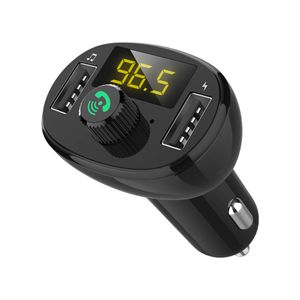 2 USB Ports Bluetooth FM Transmitter in-Car Wireless Radio Transmitter Adapter Music Player Car Kit