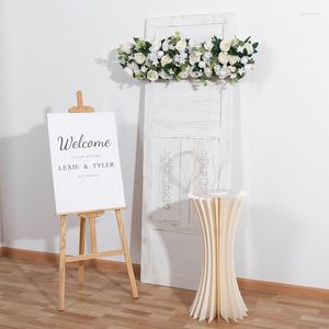 Decorative Flowers 39" Artificial Wedding Arch Floral Arrangements For Wed Ceremony Backdrop T Stage Background Reception Table