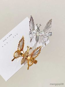 Outras mulheres Novidade Flap Wings Butterfly Metal Hair Clips Sweet Hair Decore Gold Silver Hairpins Tiara Acessórios de cabelo da moda