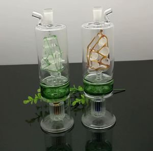 Rökpipor Bongs Tillverkar handblåst vattenpipa tre lager partition tyst filtrerande segelbåt glas vattenrör
