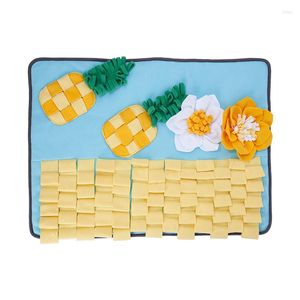 Kennels Pet Ananas-Blumen-Geruchsmatte, Slow-Food-Training, Hundespielzeug, Anti-Choke