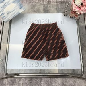 colore marrone pantaloncini firmati per bambini pantaloncini da bagno estivi pantaloni corti da spiaggia per ragazzi di marca griglia all'interno pantaloni da nuoto per bambini 2023ss pantaloni corti con stampa logo di fascia alta