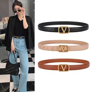 Belts Suspenders Small niche design fashionable women's thin waistband simple and high-end sense decoration suit coat new jeans belt