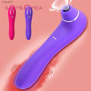 Vibrator för kvinnor klitoris sucker stimulator fitta pump vaginal vibrator avsugning tunga vibrerande bröstvårta suger sexprodukter l230518
