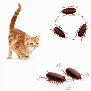 2st Electronic Cockroach Cat Toy Cute Cat Interactive Running Toy Battery Powered Eletric Pet Toys