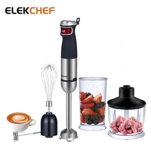 Frutas Vegetais Ferramentas ELEKCHEF 5 em 1 Multifuncional 1200W Liquidificador Elétrico Manual de Imersão Processador de Alimentos Picador Batedor Bocal 230605